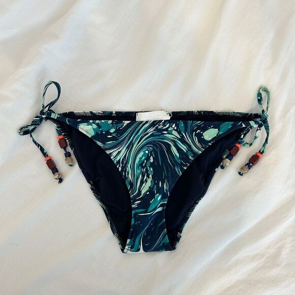 NWT Stella McCartney Bikini Bottoms Blue Marble Print Large String Bikini - Picture 7 of 7